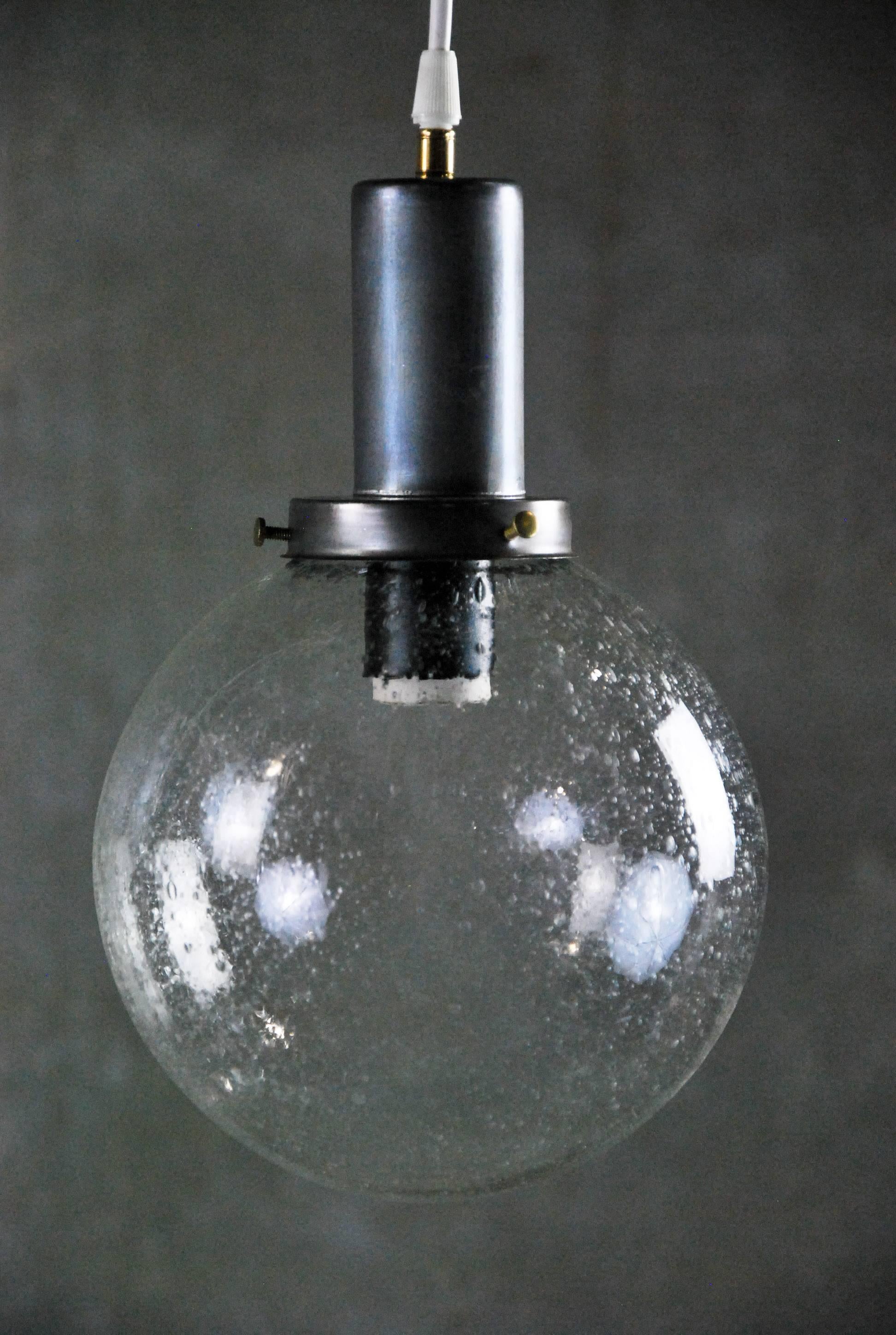 Canadian 1960 Glass Globe Pendant Lights