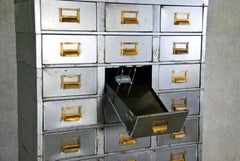 1920 Multi-Drawer Apothecary-Style Industrial Cabinet