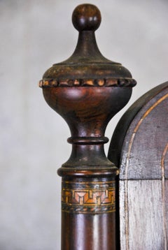 Early 20th Century Edwardian Inlayed Mahogany Cheval Mirror