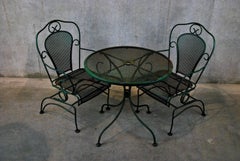 1940, French Outdoor Iron Bistro Set