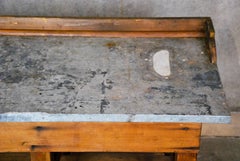 1930 Industrial Workbench Sideboard with Zinc Top