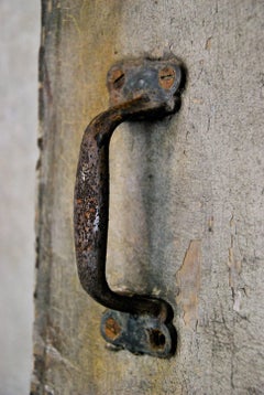19th Century Solid Wood Large Paneled Barn Door