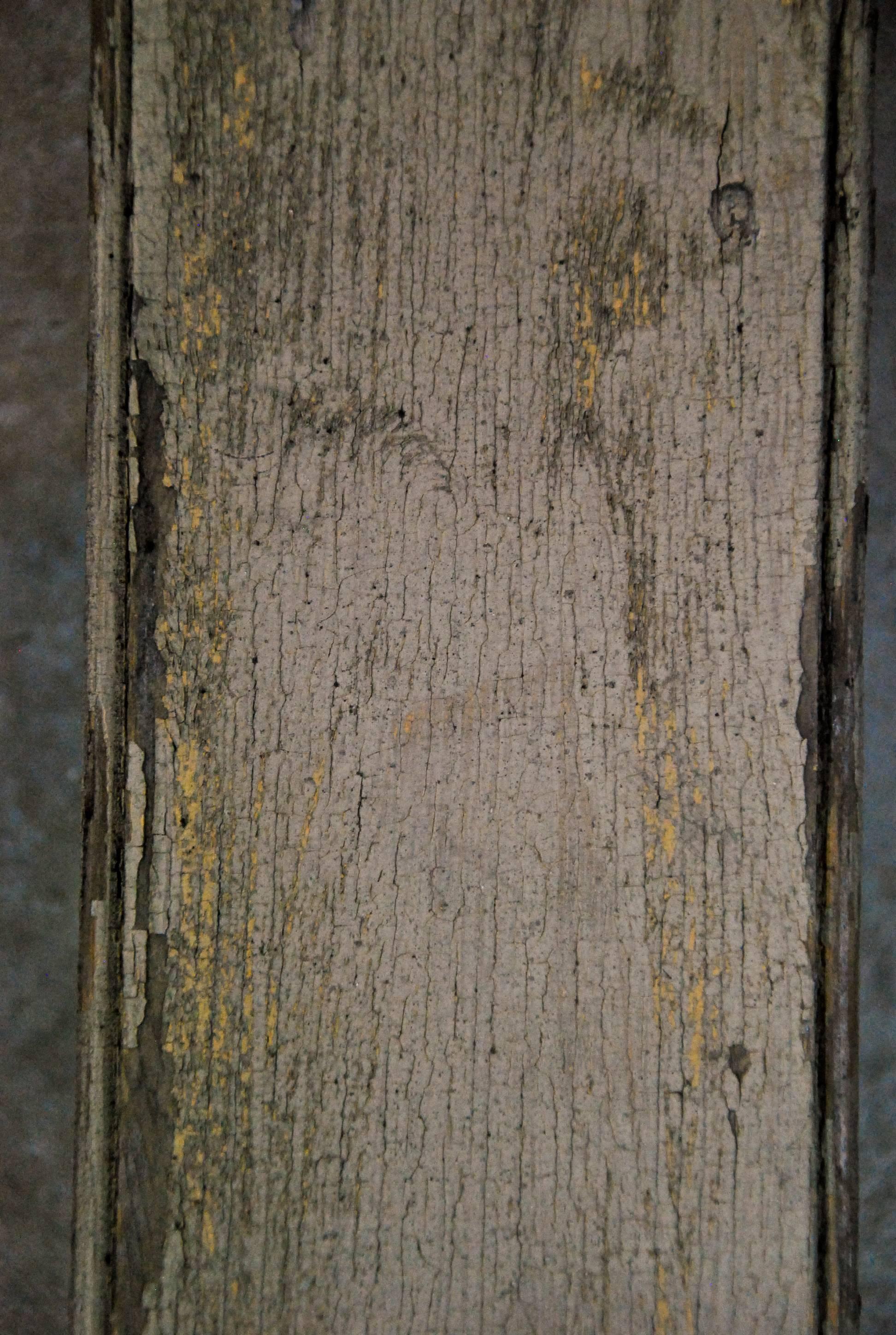 American 19th Century Solid Wood Large Paneled Barn Door