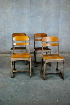 Set of 25, 1920 Industrial Envoy School Chairs
