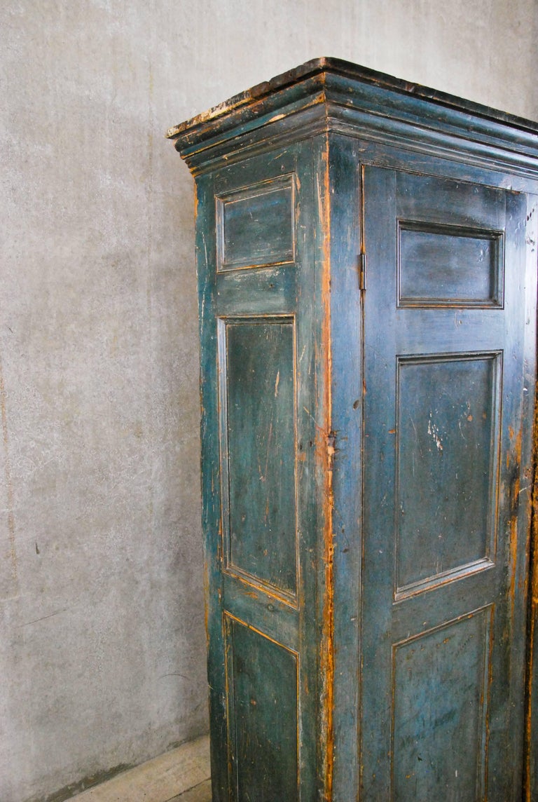 1830, Pine Canadian French Armoire in Original Paint at 1stDibs