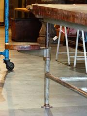 Industrial Swing Seat Work Table