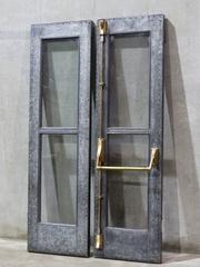 Steel Chicken Wire Glass Doors