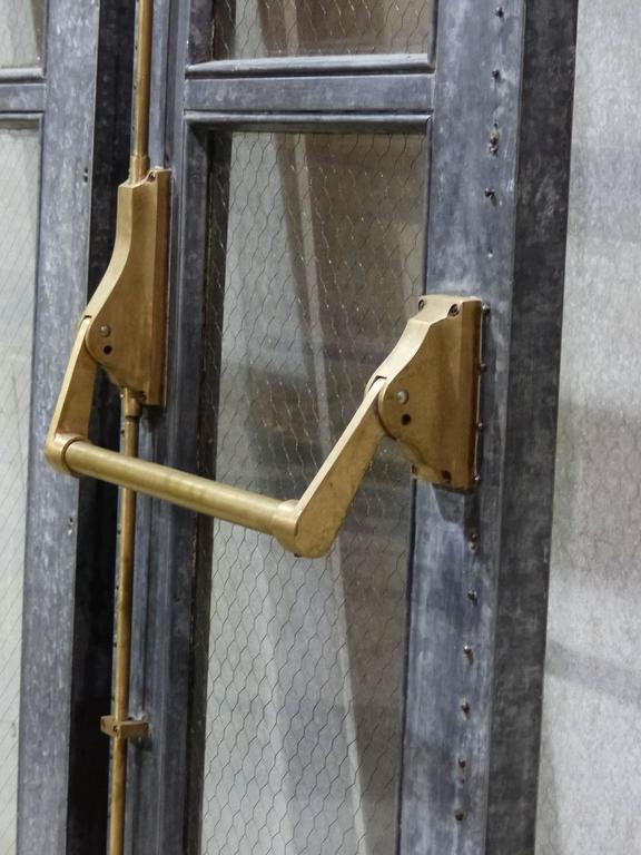 Steel Chicken Wire Glass Doors at 1stdibs