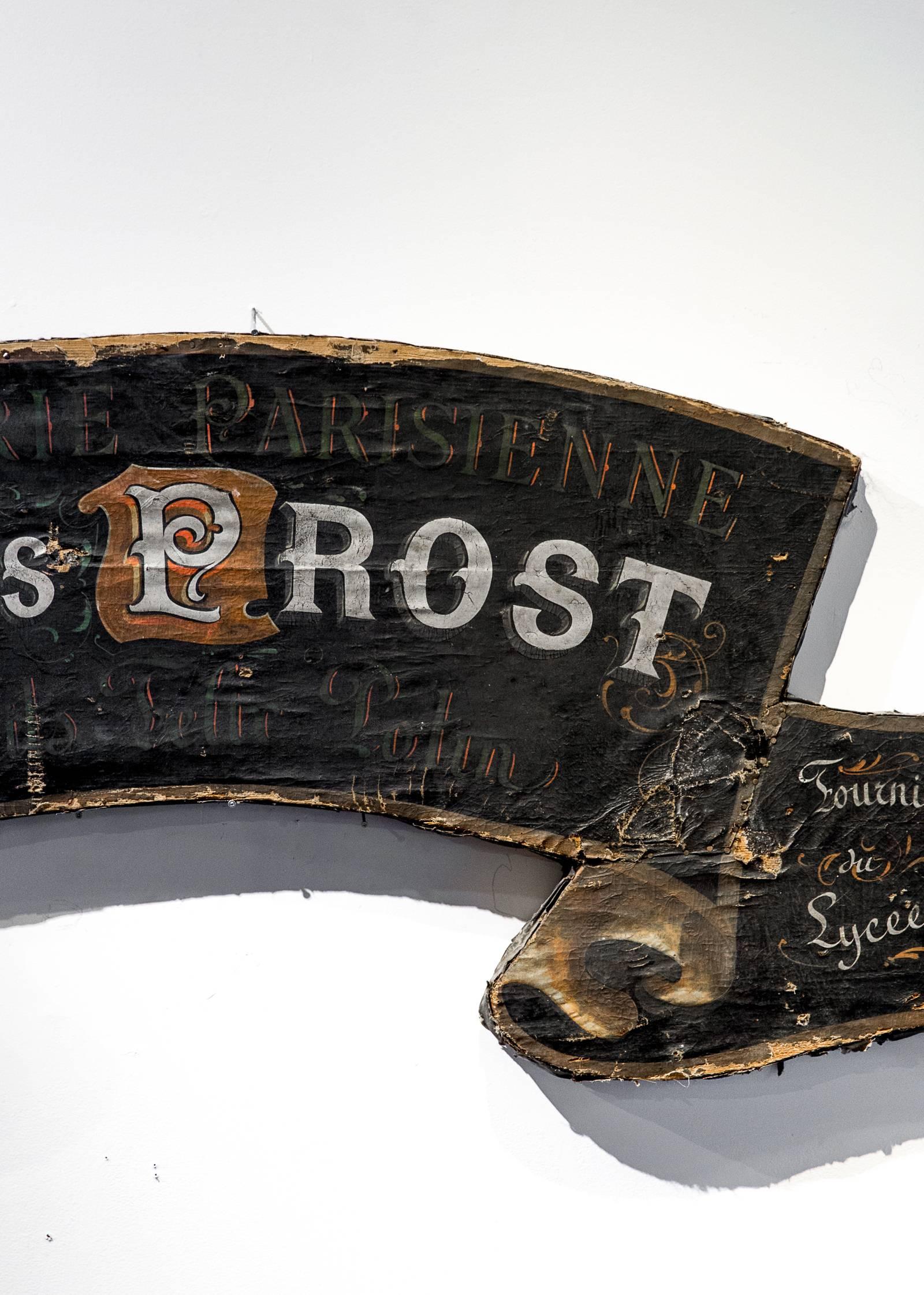 19thc French Advertising Grocery Sign In Good Condition In Surrey, BC