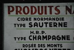 Cartello per la degustazione di vini francesi del 1950