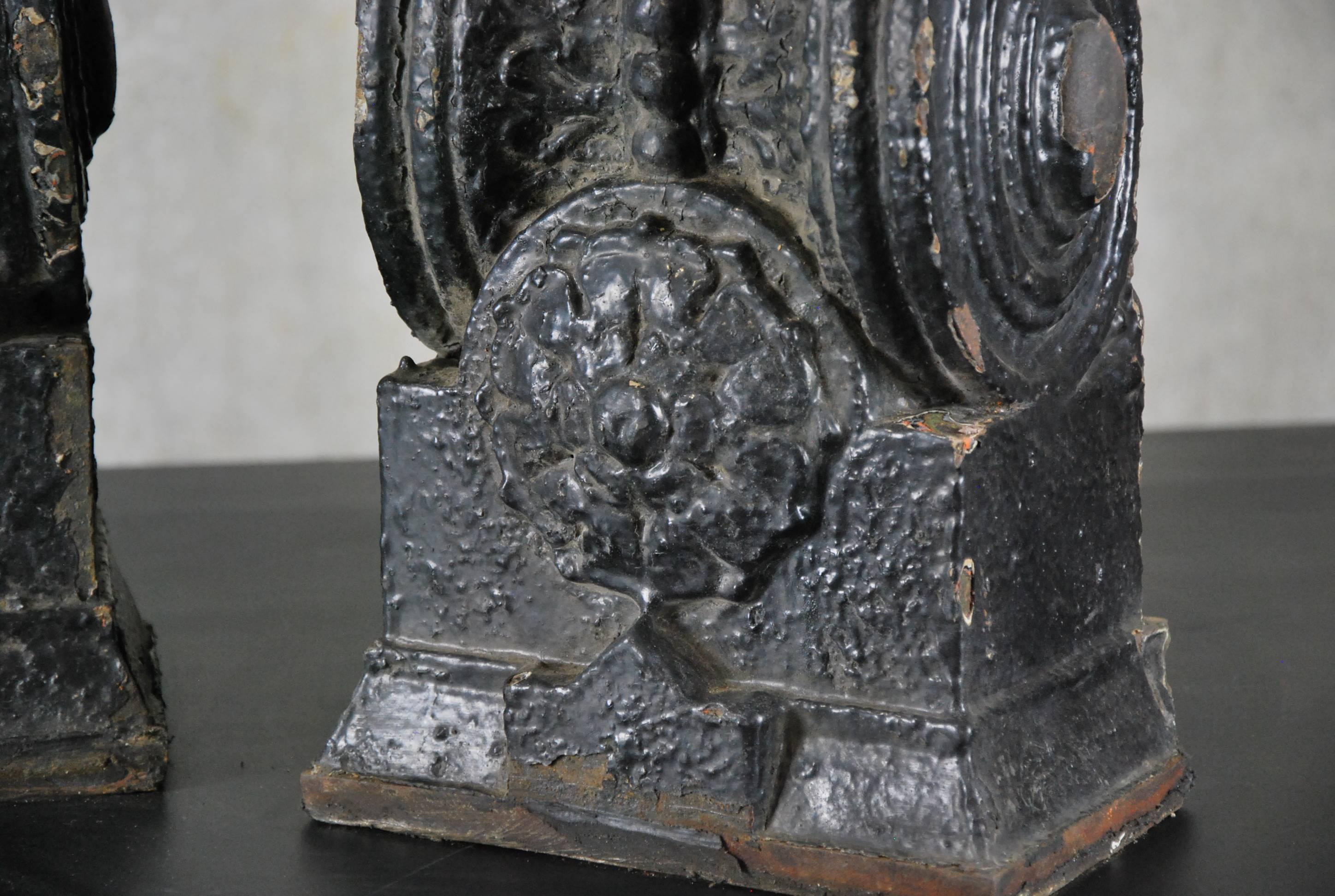 antique cast iron corbels