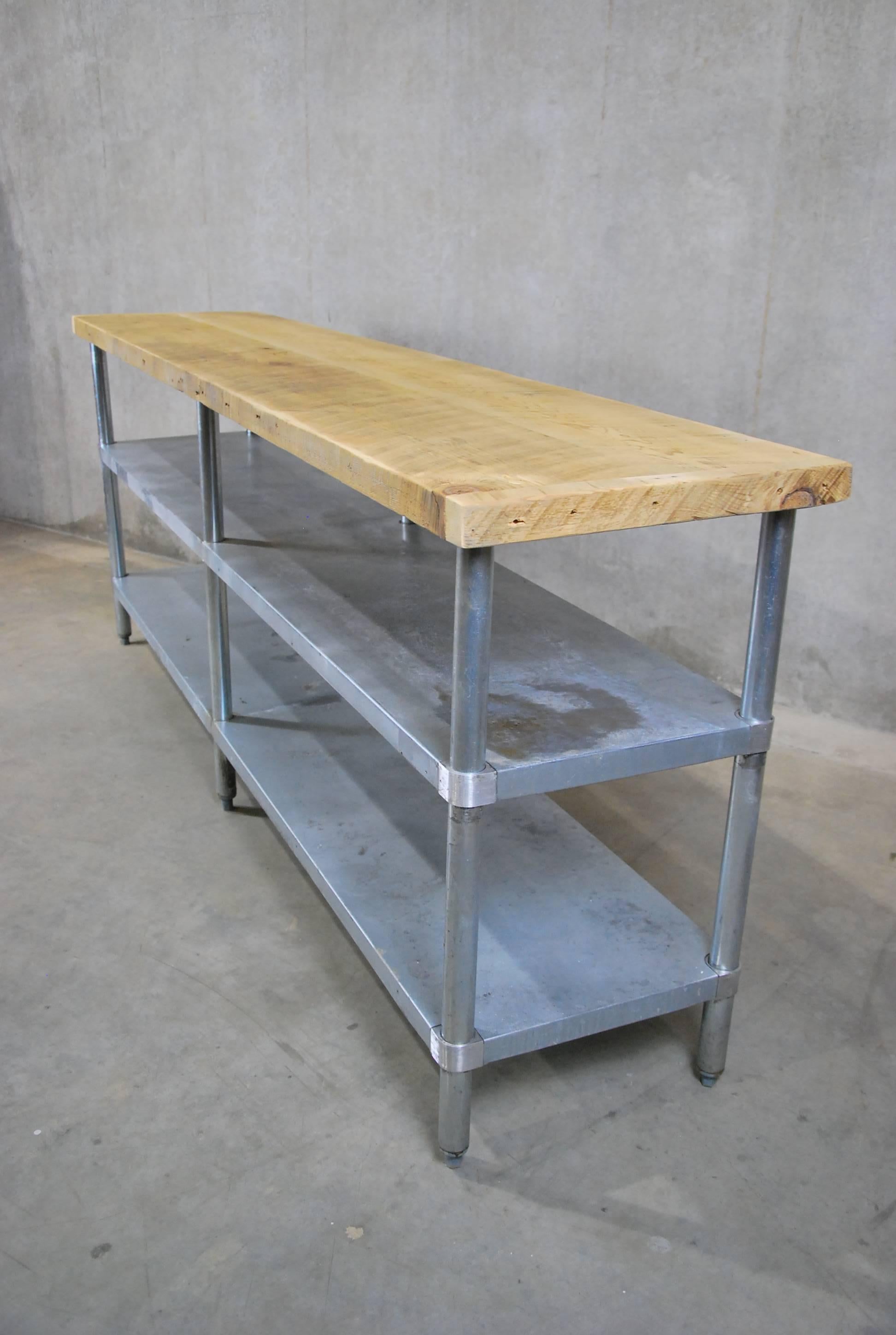 Mid-20th Century 1960 Industrial Bakers Work Table