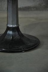 Deco Style Round Cast Bistro Tables with Marble Tops