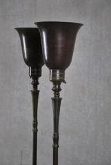 1930 Pair of Brass Torchiere Floor Lamps, MSLC
