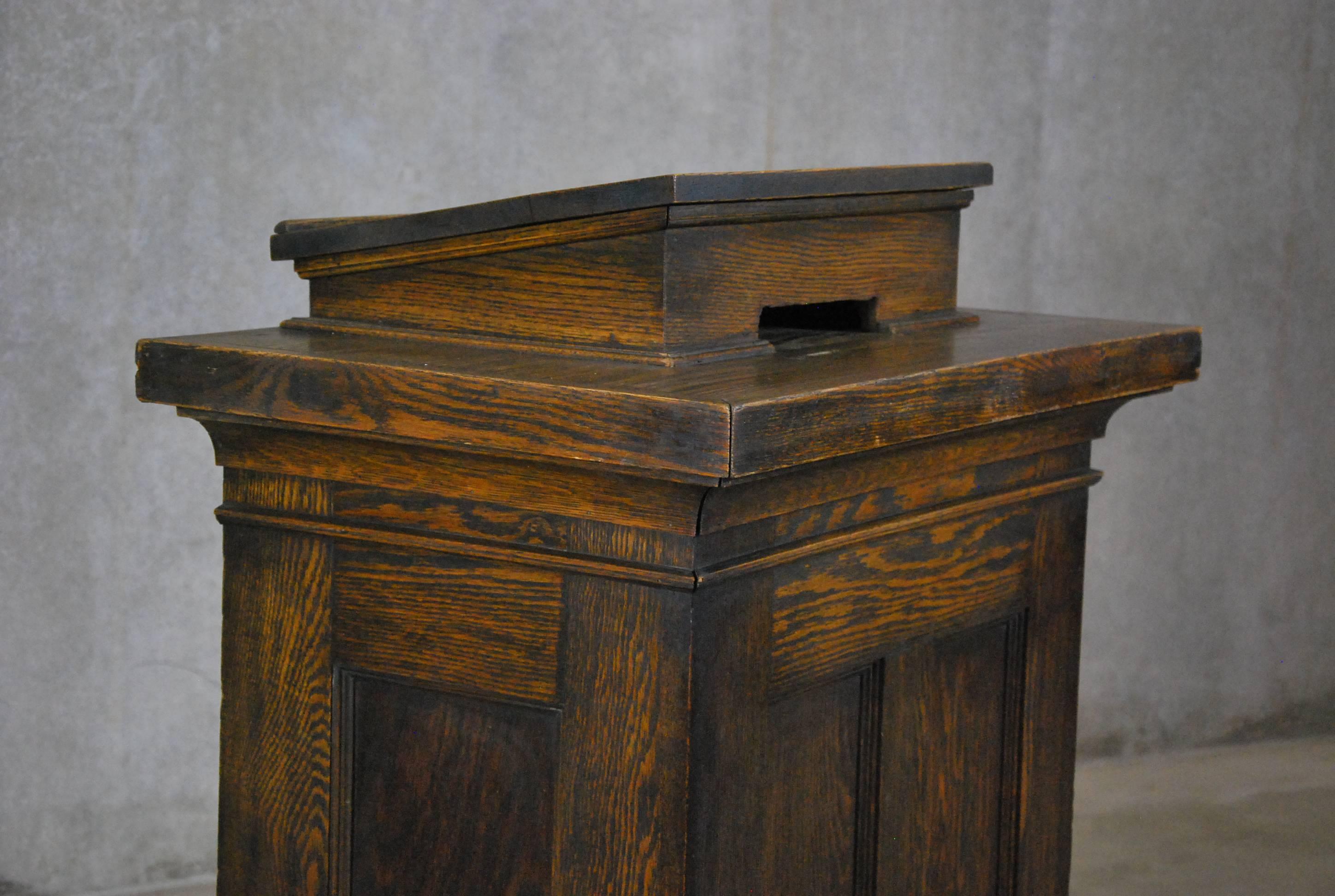 1920 Oak Lectern or Hostess Stand 1