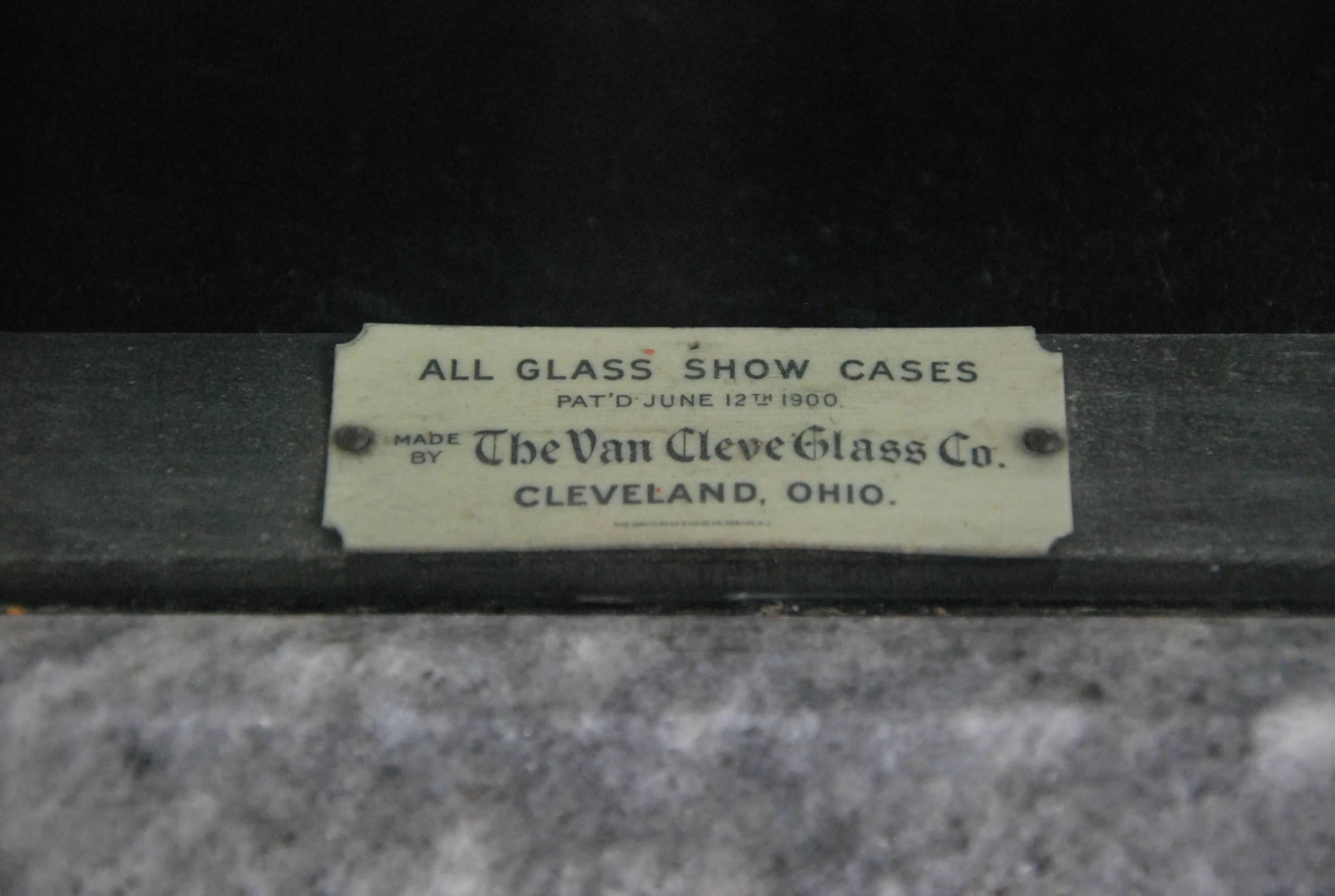 American 19th Century Glass Marble Showcase Display