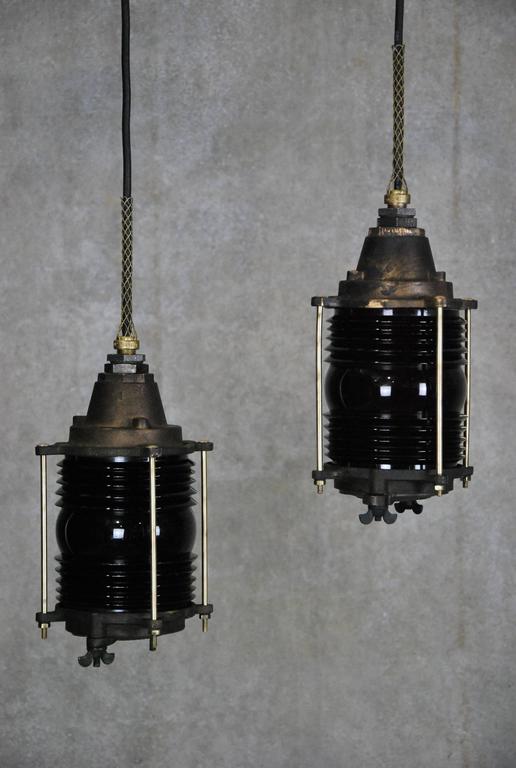 1920 Brass Marine Pendants by Russell and Stoll at 1stDibs russell