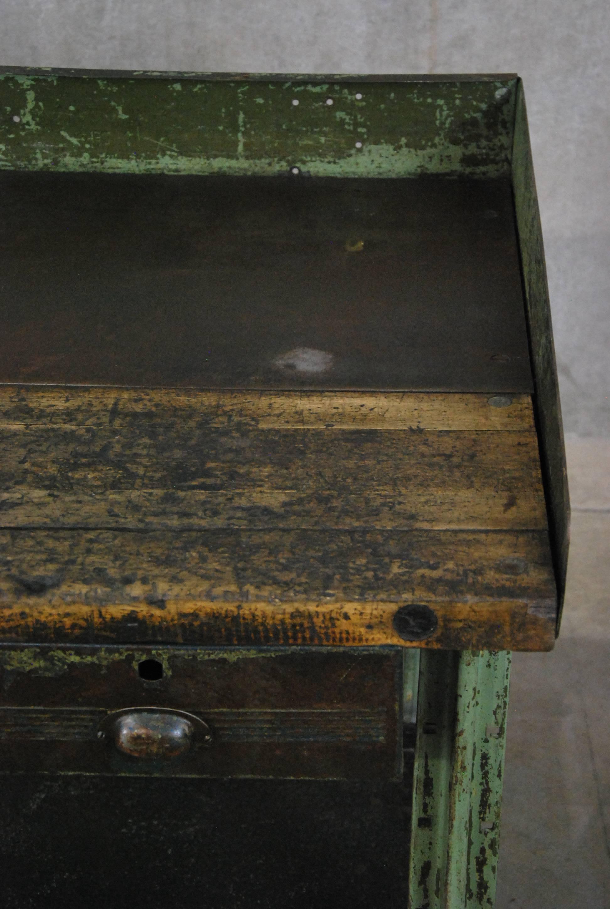 Early 20th Century 1920 Industrial Work Desk