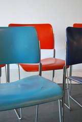 1970 Set of Five Stackable Metal 40/4 chairs by David Rowland