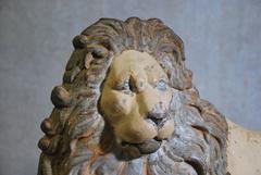 19th Century  Cast  Iron Lion profile