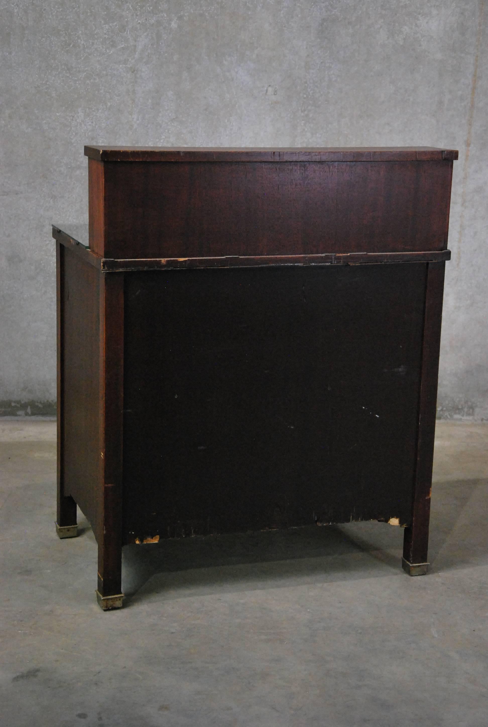 1930 Small Mahogany Dental Cabinet In Good Condition In Surrey, BC
