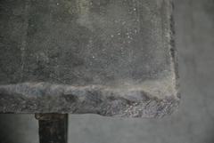 Stone Top Coffee Table with Cast Iron Base
