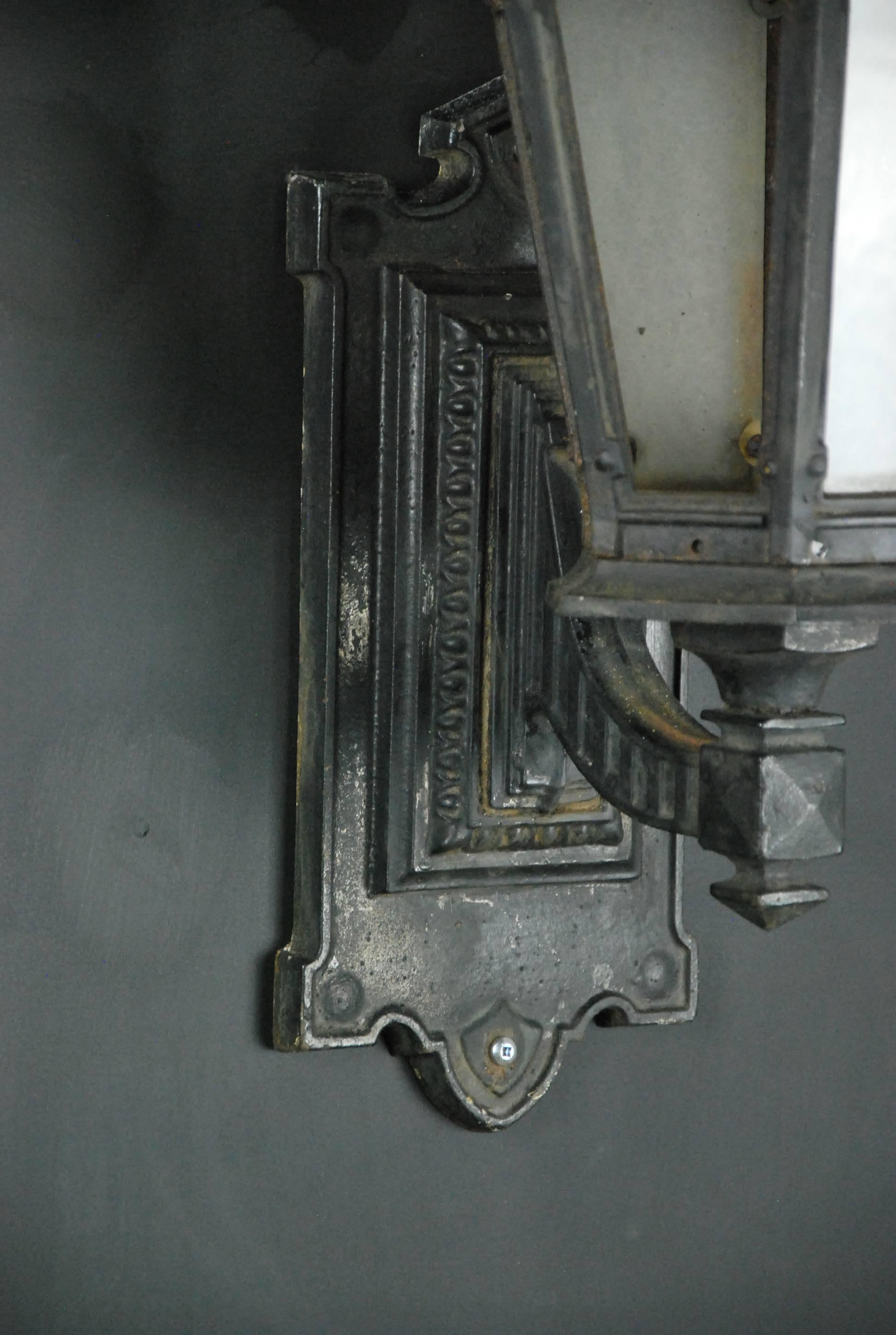 American 1910 Single Cast Iron Outdoor Sconce