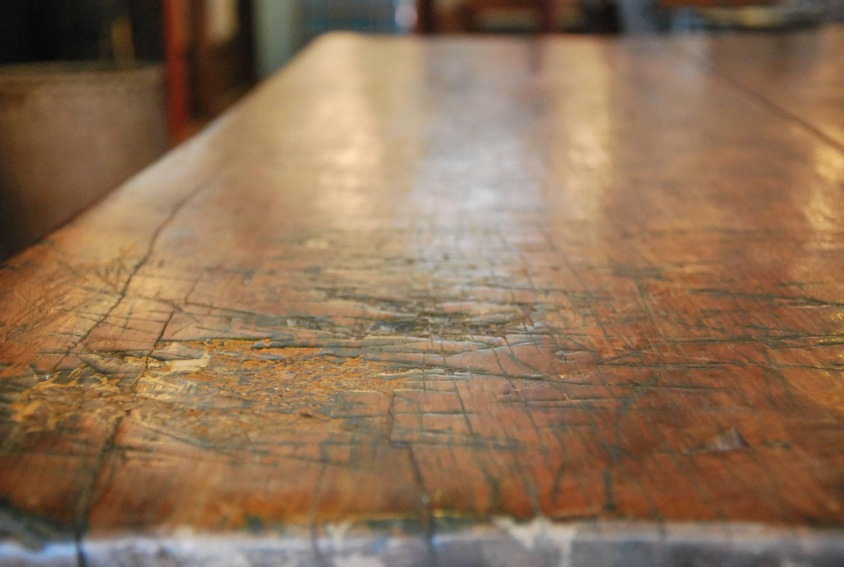 Mid-19th Century 19th Century Authentic Canadian Pine Farm Table