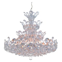 Large Vintage 5858 Schonbek Tiered Crystal Basket Chandelier C 1970