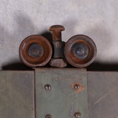 Pair of Antique Industrial Steel Sliding Doors, Montreal Post Office, c. 1920