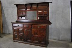 1890 Large Canadian Wooden Two-Piece Sideboard