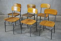Set of Ten Industrial Heywood-Wakefield Chairs