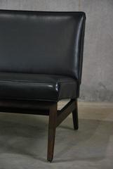 Mid-Century Armless Walnut Base Sofa