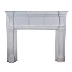 1850s Wooden Federal Style Fireplace Surround