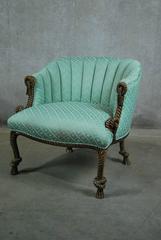Pair of Italian Rope and Tassel Turned Lounge Chairs