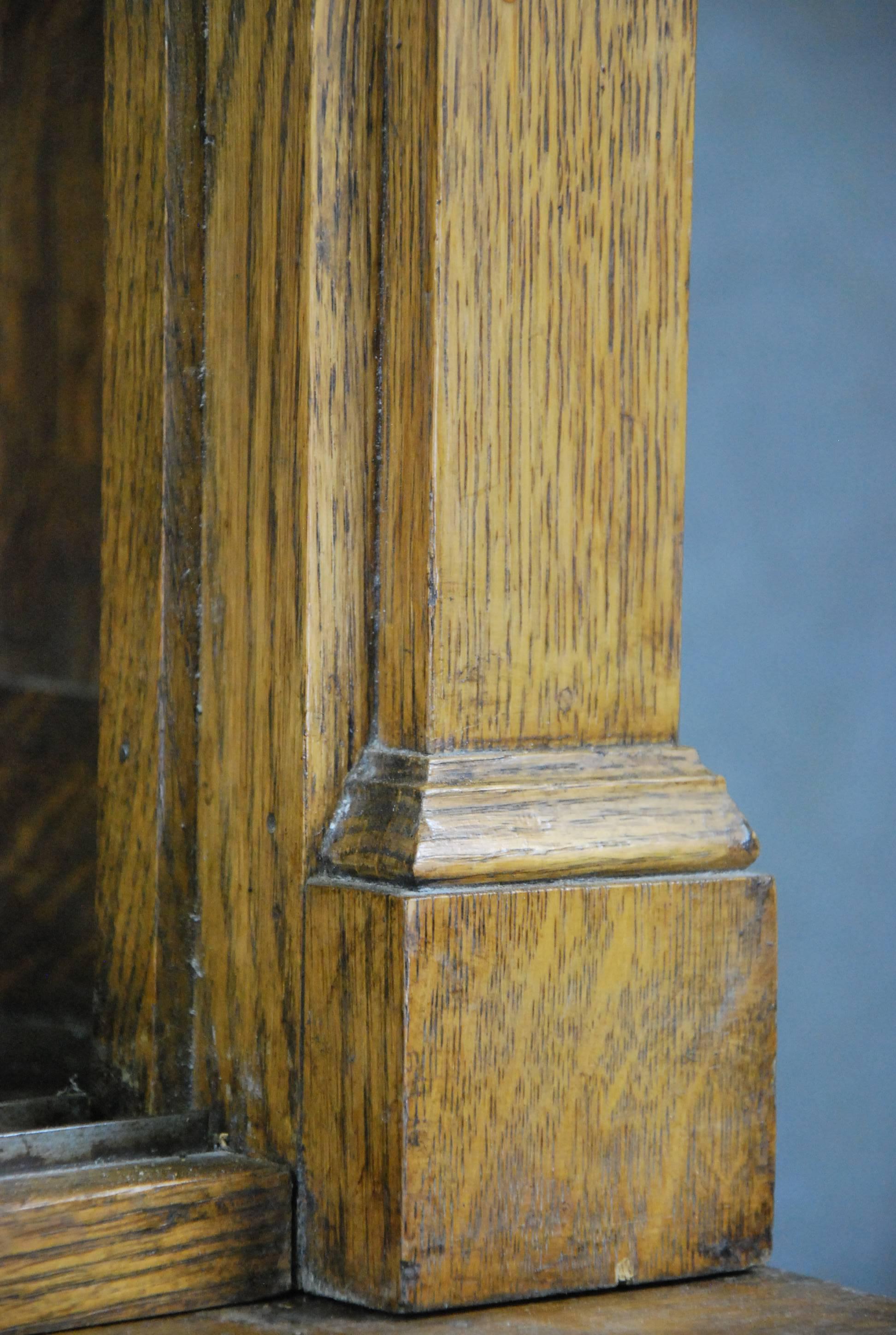 Early 20th Century 1900 Oak Mercantile Apothecary Cabinet