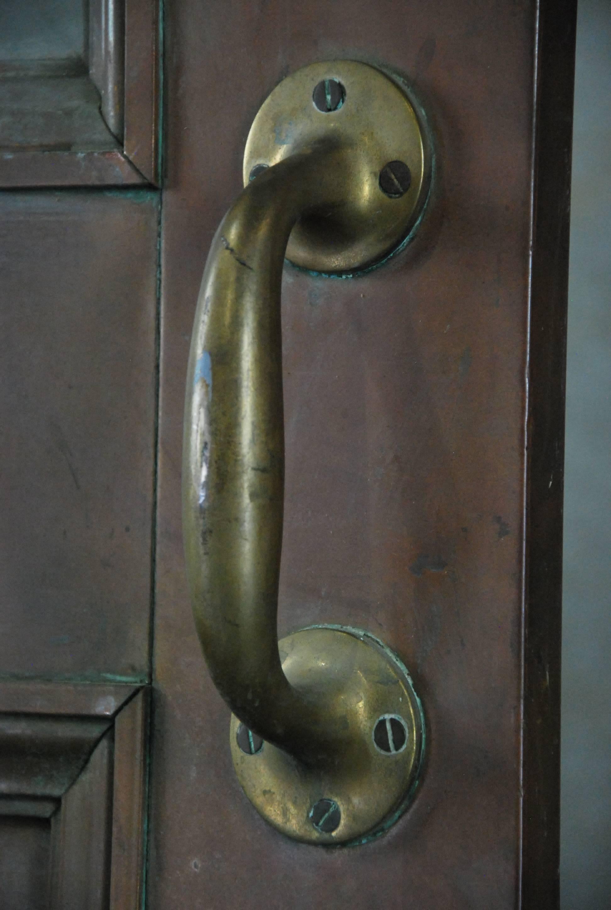 Canadian 1920 Copper Pair of Industrial Doors