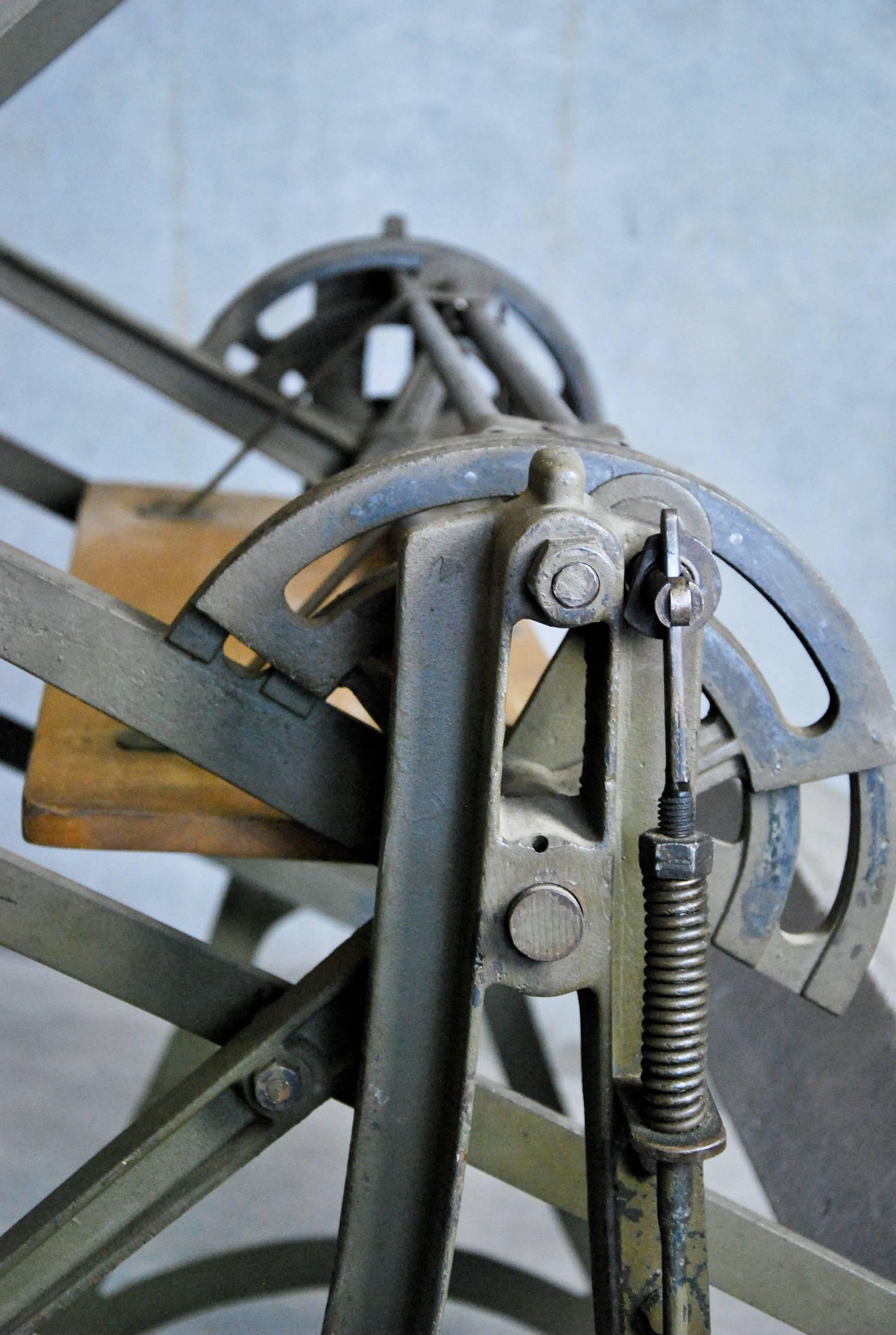 1920 Adjustable Cast-Iron Drafting Table 2