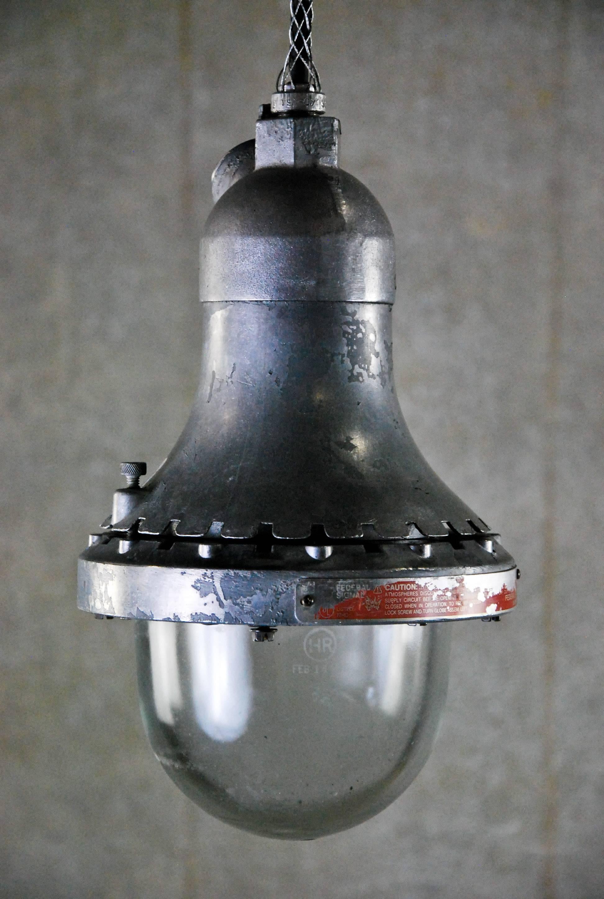 Industrial Killark Pendant Light, 1930 In Excellent Condition In Surrey, BC