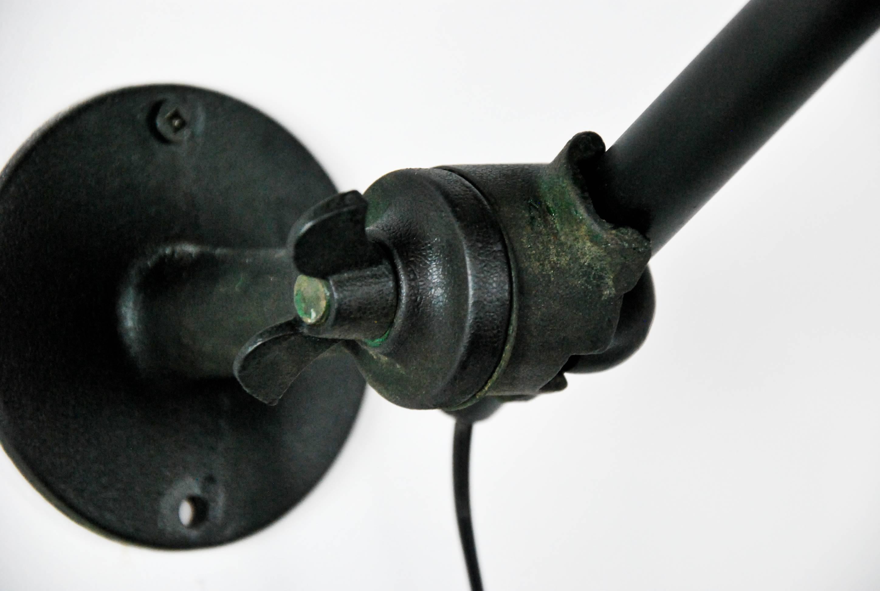 Early 20th Century 1920 Curtis X-Ray Industrial Sconces with Articulating Mercury Shade