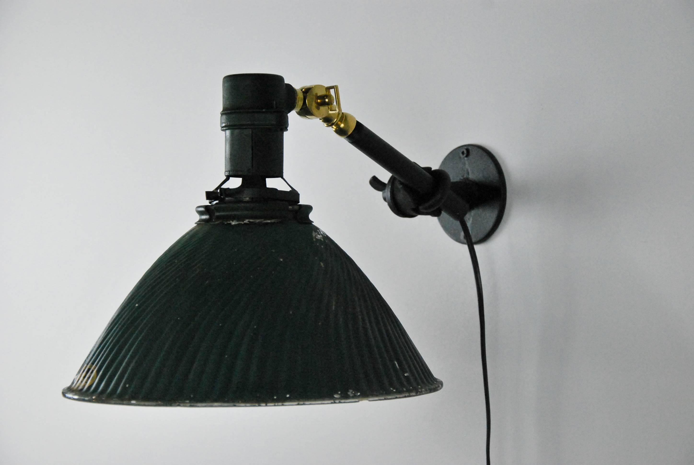 Molded 1920 Curtis X-Ray Industrial Sconces with Articulating Mercury Shade