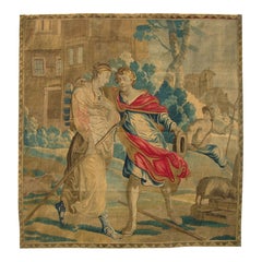 Tapiz de Bruselas Antiguo del Siglo XVIII 7'2" X 6'11"