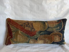 Antique 17th Century Flemish Fruit Tapestry Lumbar Pillow