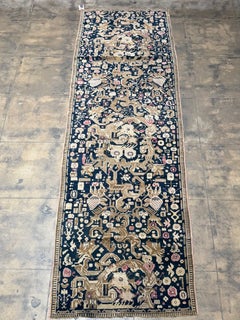 Early 20th Century Karabagh Pictorial Floral Design Runner