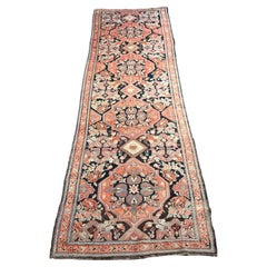 1900s Antique Karabagh Floral Medallion Runner Rug – 16' x 4'1"