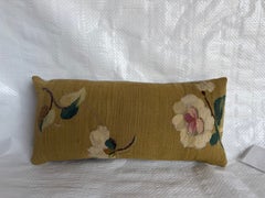 19th Century French Aubusson Tapestry Pillow with Roses
