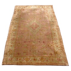1850s Antique Tribal Turkish Oushak Rug - 12'10'' X 7'10''