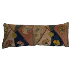 Antique 17th Century Florentine Wool and Silk Floral Pillow