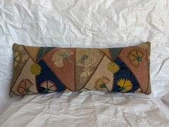 Antique 17th Century Florentine Wool and Silk Floral Pillow
