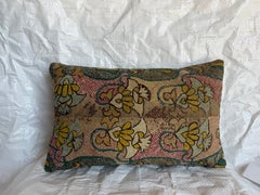 17th Century Italian Florentine Wool and Silk Floral Pillow
